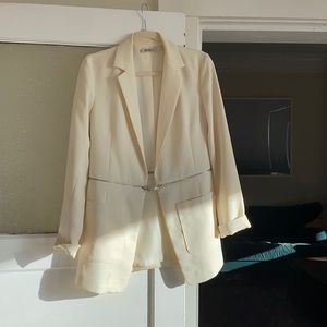 Y2K Alexander Wang white cream blazer